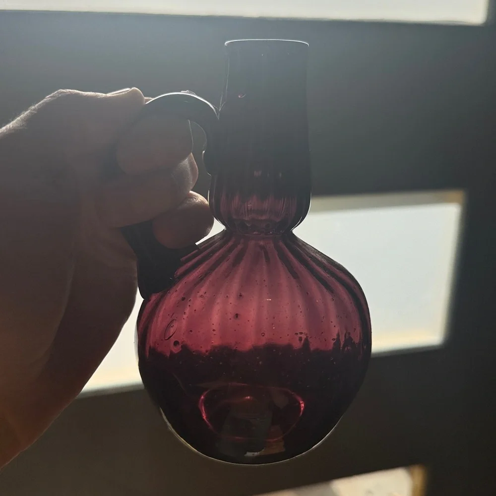 Vintage Amethyst-Purple Glass Vase | Jug | Pitcher | Decanter